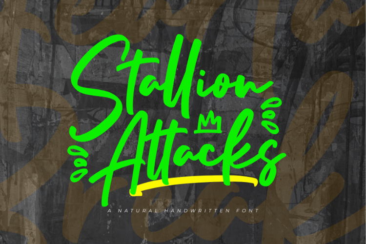 Preview of Stallion Attacks Font
