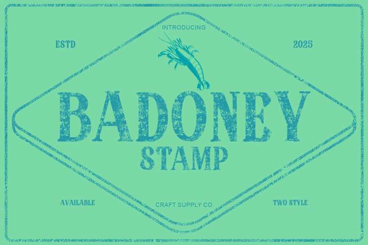 Preview of Badoney Stamp Font