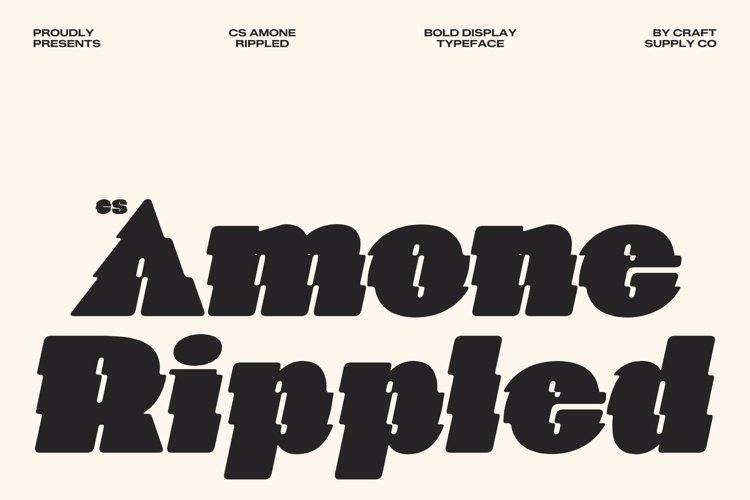 Preview of CS Amone Rippled Font