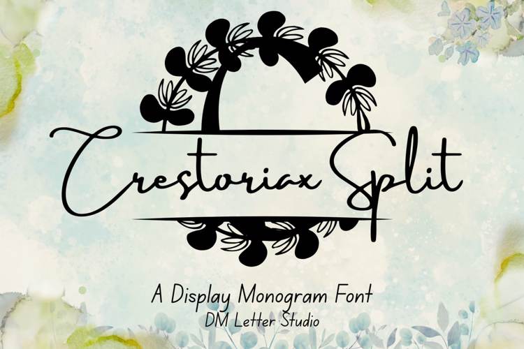 Preview of Crestoriax Split Monogram Font