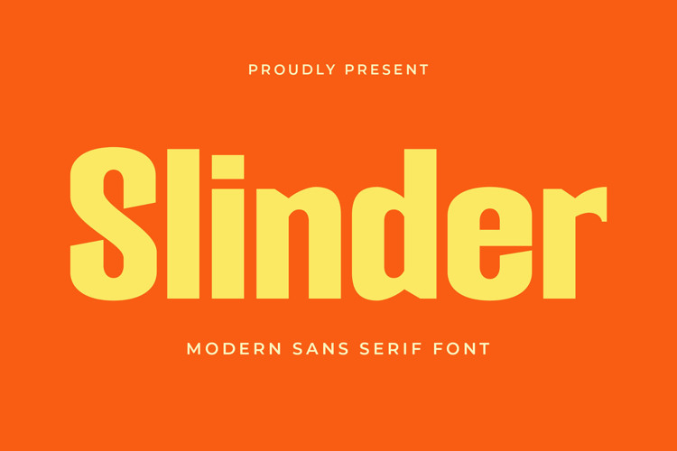 Preview of Slinder Font