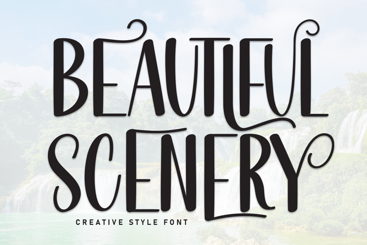 Preview of Beautiful Scenery Font