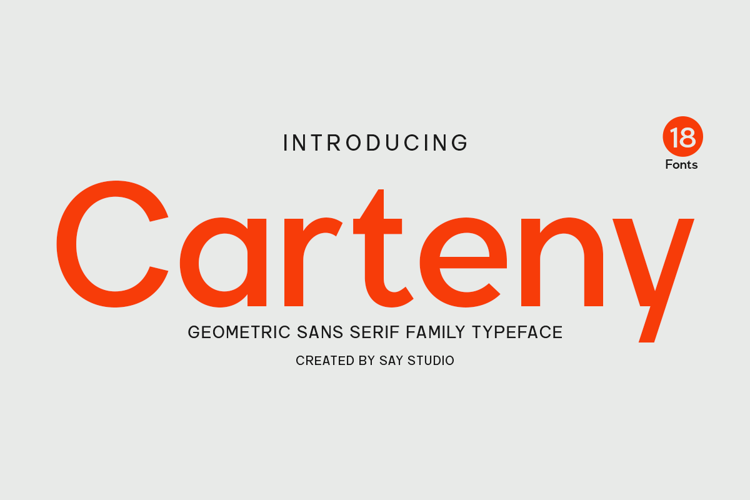 Preview of Carteny DEMO Font