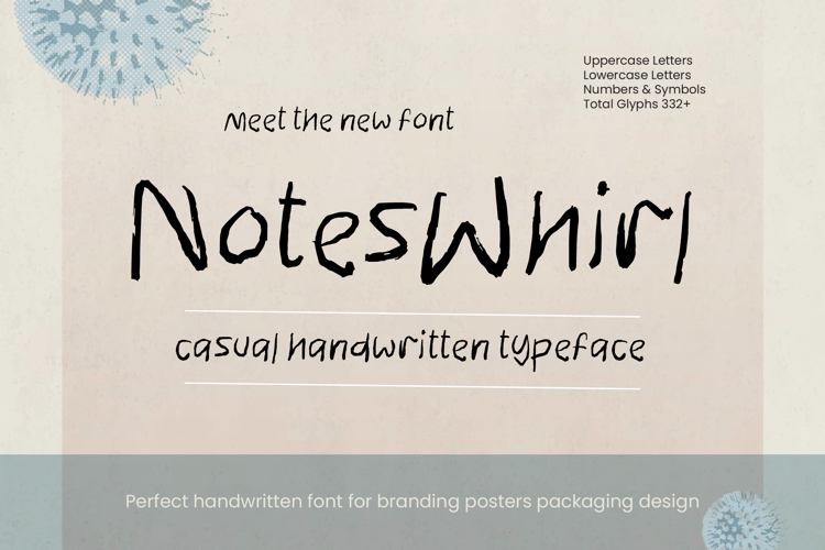 Preview of Notes Whirl Font