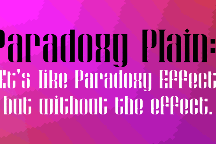 Paradoxy Plain Font