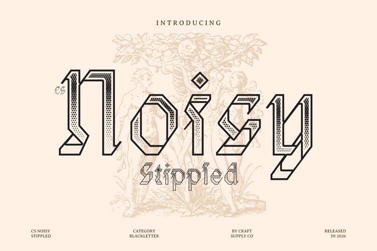 Preview of CS Noisy Stippled Font