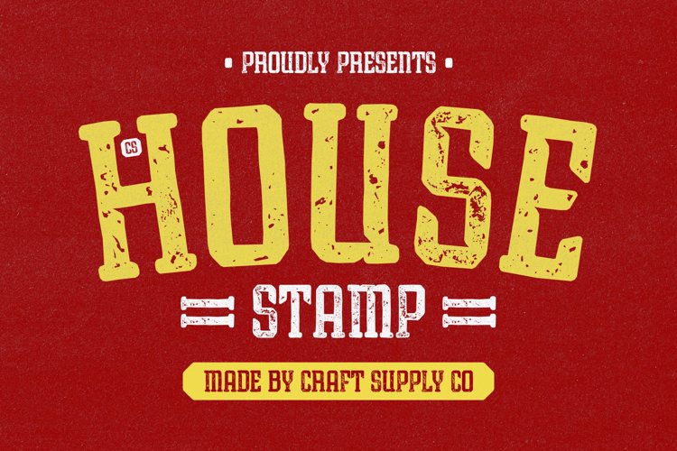 Preview of CS House Stamp Font