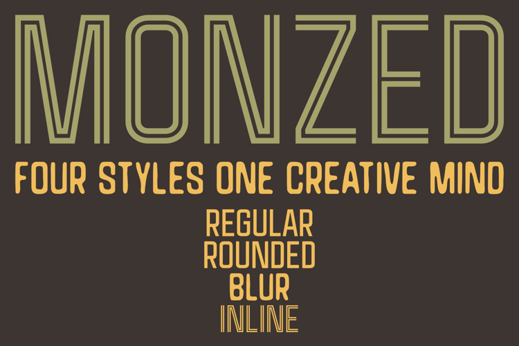 Preview of Monzed - Only Font