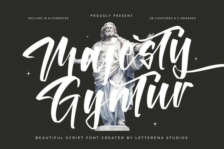Preview of Majesty Gyntur VERSION Font