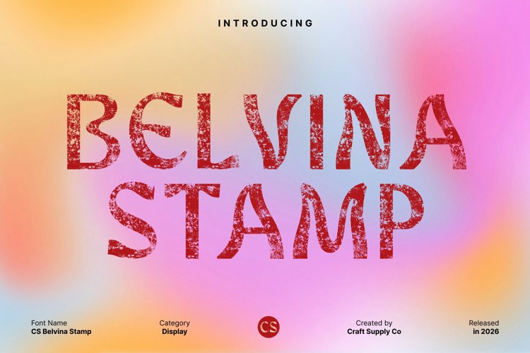 Preview of CS Belvina Stamp Font