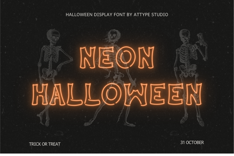 Preview of Neon Halloween Font