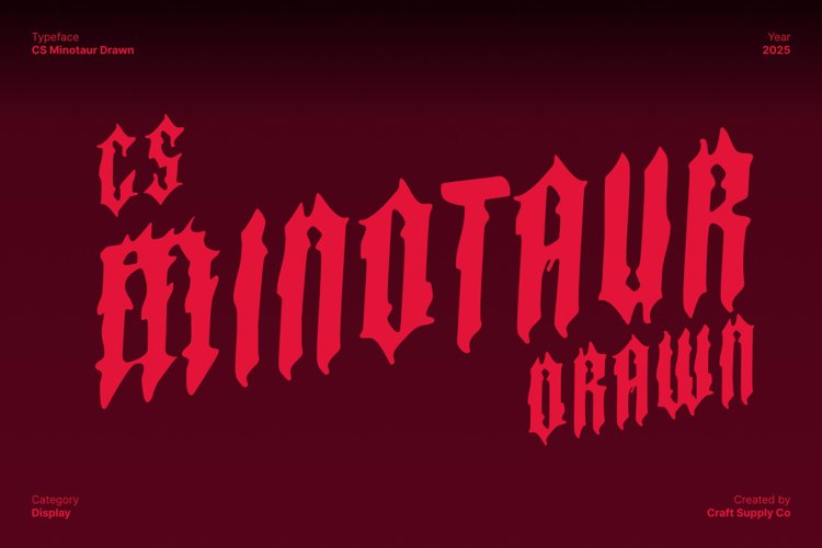 Preview of CS Minotaur Drawn Font