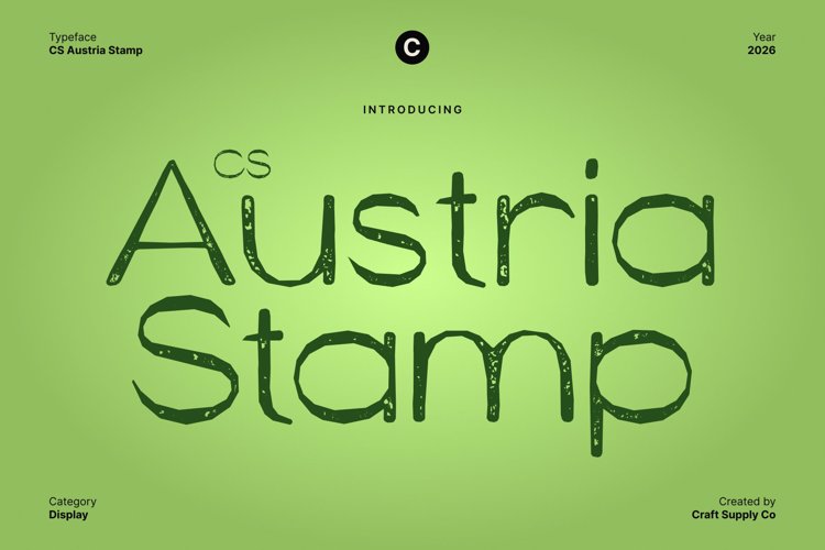 Preview of CS Austria Stamp Font