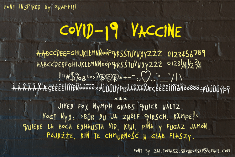 zai COVID-19 VaCcine Font