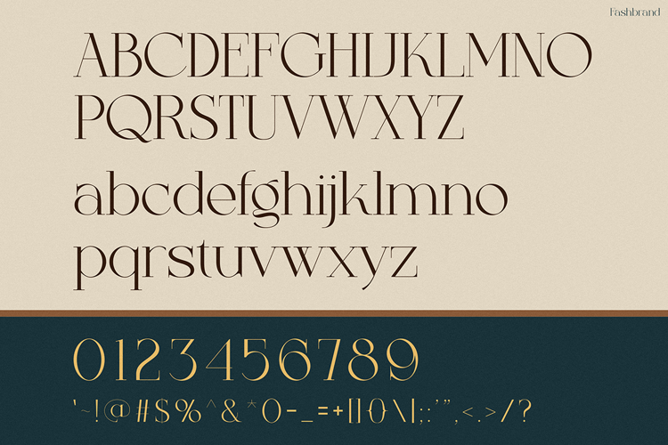 Preview of Fashbrand Font