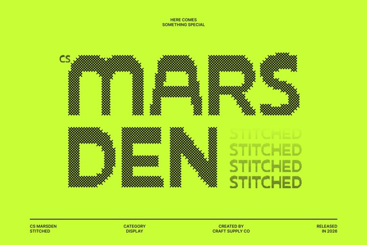 Preview of CS Marsden Stitched Font