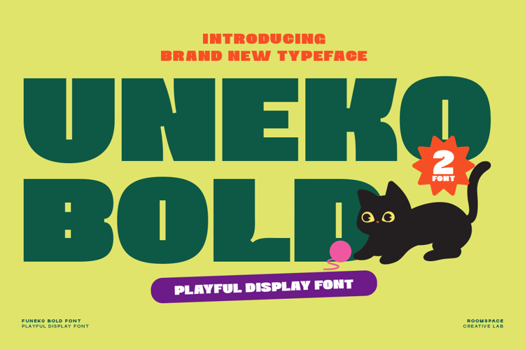 Preview of Uneko Bold - Font