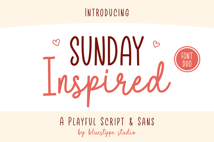 Preview of Sunday Inspired Duo Font