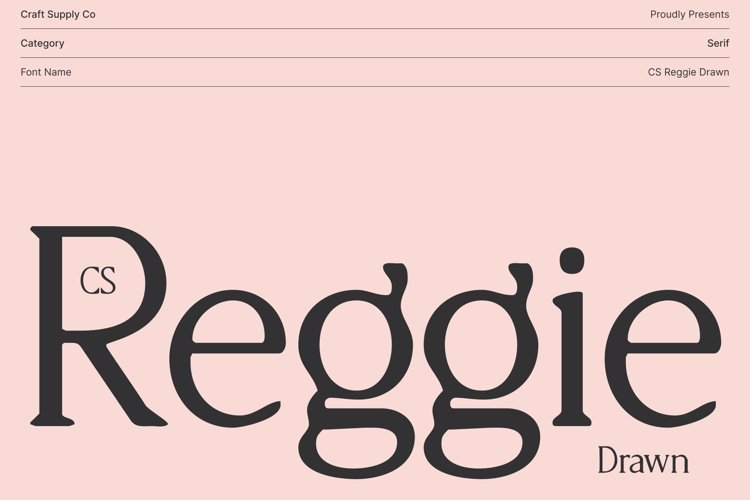 Preview of CS Reggie Drawn Font