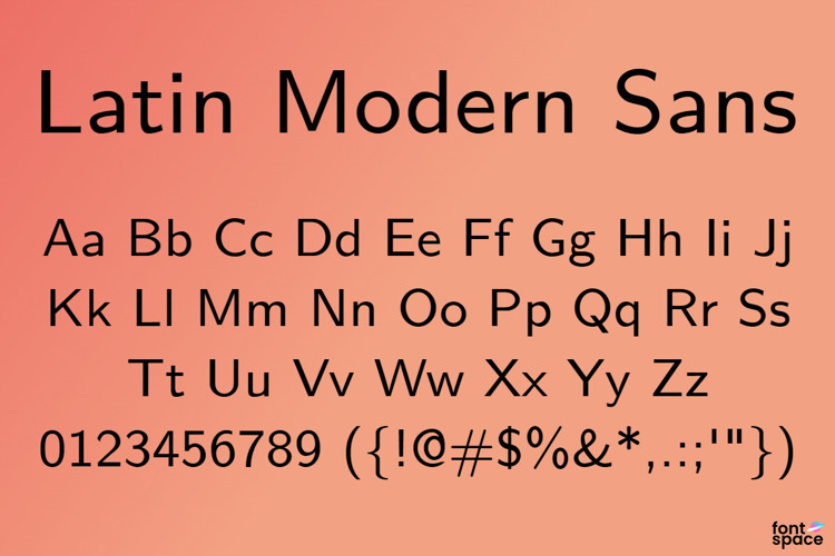 Latin Modern Sans Font