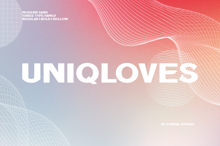Uniqloves Hollow Font
