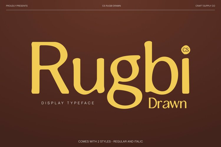 Preview of CS Rugbi Drawn Font