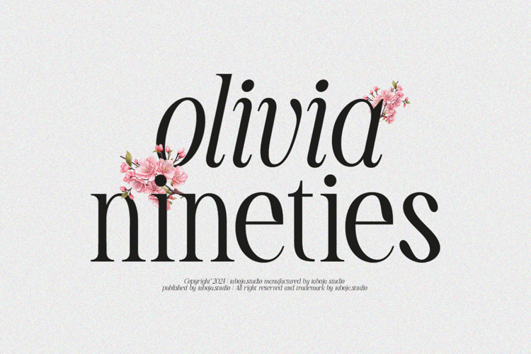 Preview of TBJ Olivia Nineties Font