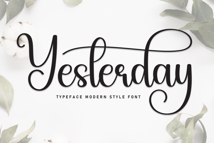 Preview of Yesterday Font