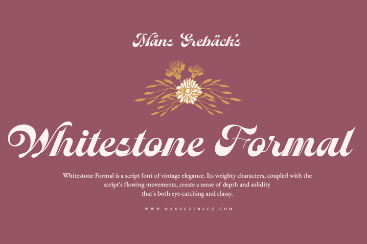 Whitestone Formal Font