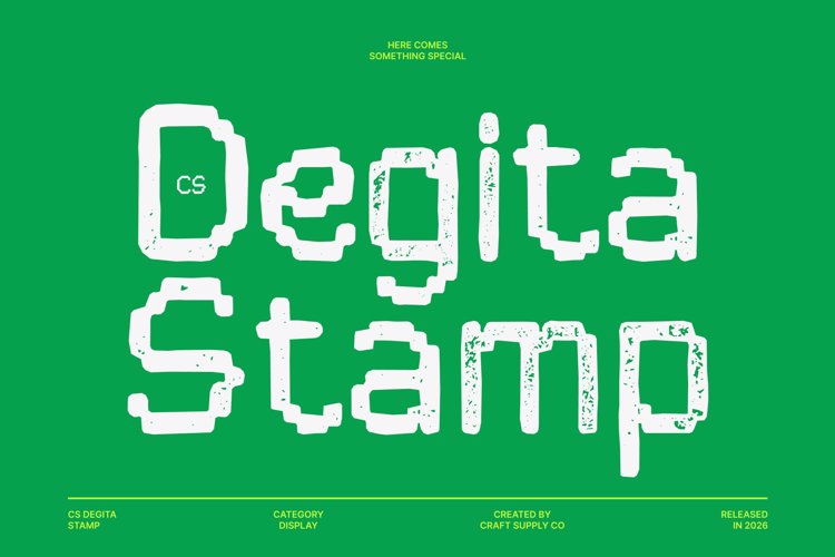 Preview of CS Degita Stamp Font