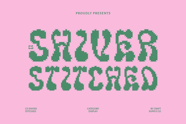 Preview of CS Shiver Stitched Font