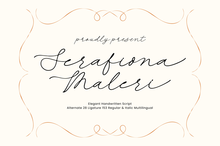 Preview of Serafiona Maleri Font
