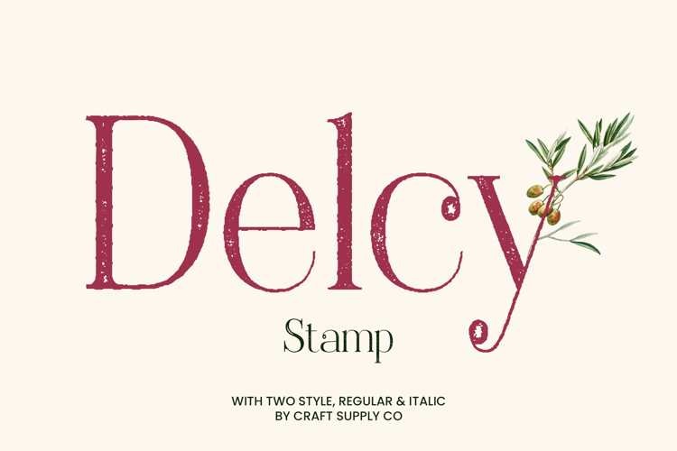 Preview of Delcy Stamp Font