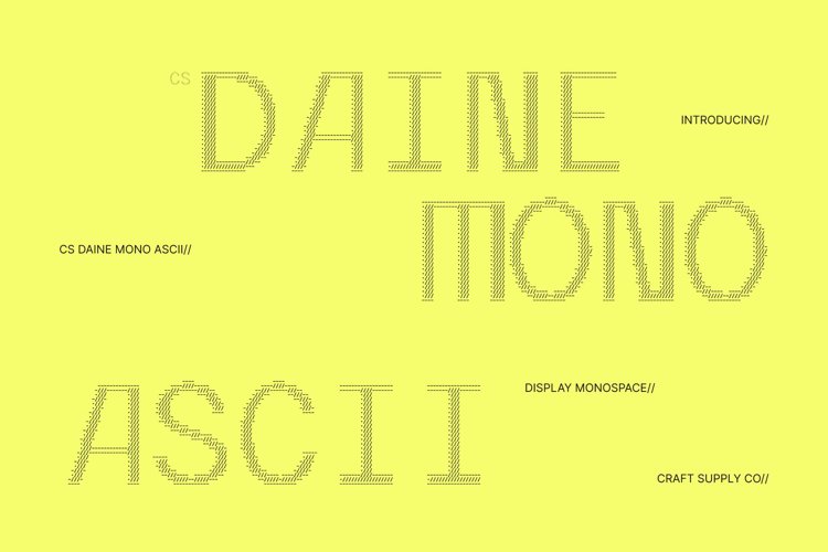 Preview of CS Daine Mono Ascii Font