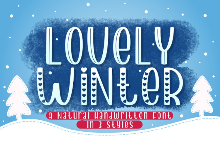 Preview of Lovely Winter Line Font