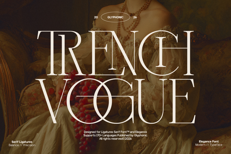 Preview of GC Trench Vogue Font