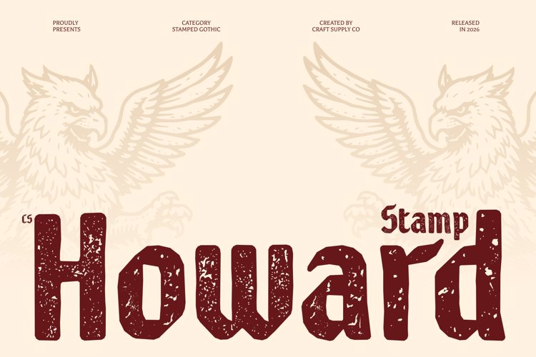 Preview of CS Howard Stamp Font
