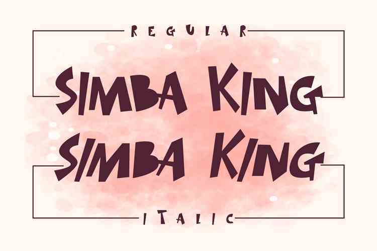 SIMBA KING Font