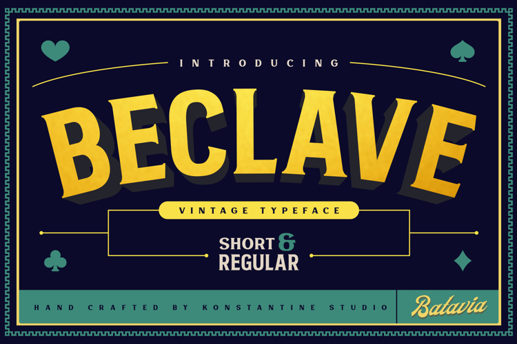 Beclave Bold Font