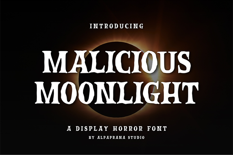 Malicious Moonlight Font