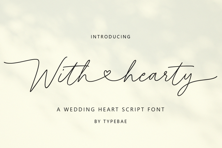With Hearty Font
