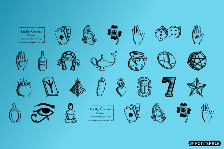 Preview of Lucky Charms Font