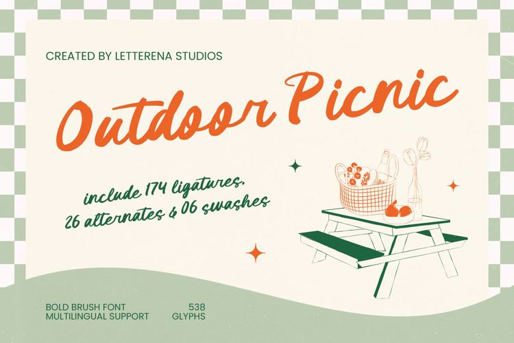 Preview of Outdoor Picnic Font