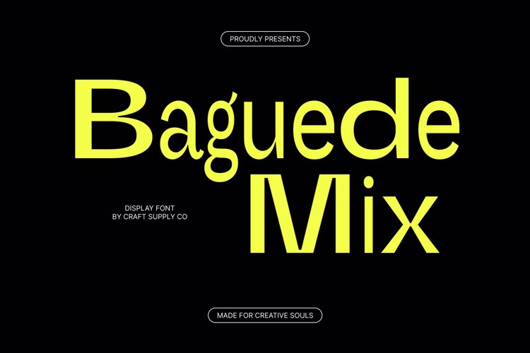 Preview of Baguede Mix Font