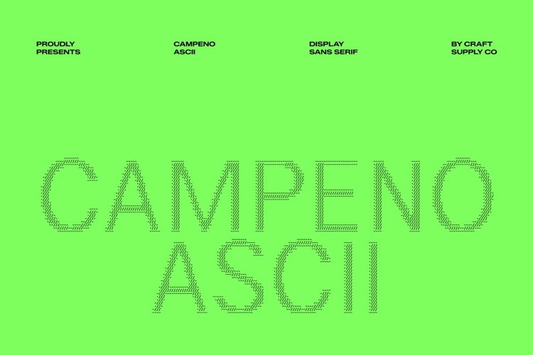 Preview of Campeno Ascii Font
