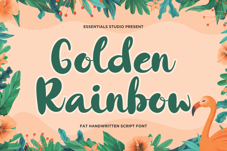 Golden Rainbow Font