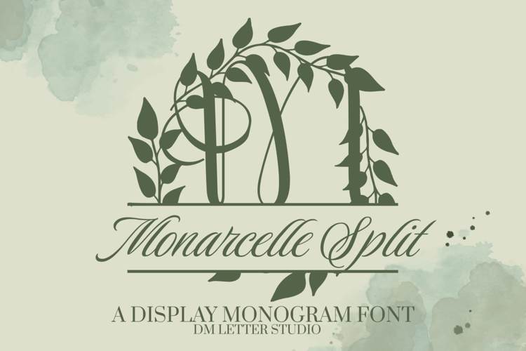 Preview of Monarcelle Split Monogram Font