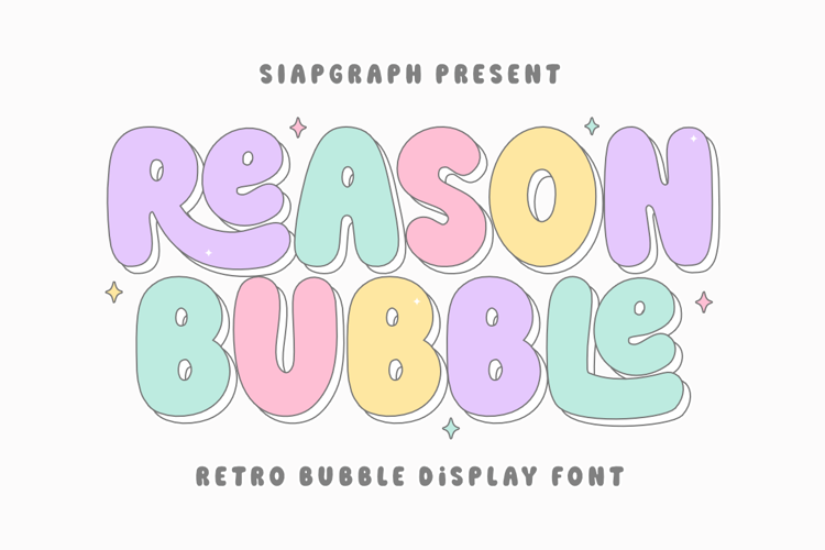 Preview of Reason Bubble Font