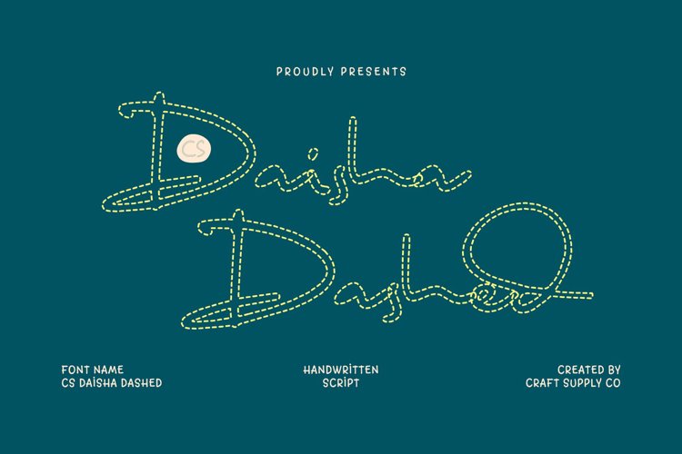 Preview of CS Daisha Dashed Font