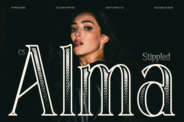 Preview of CS Alma Stippled Font